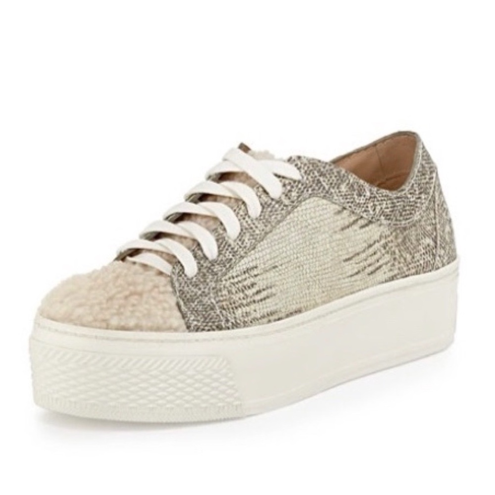 Loeffler Randall Miko Shearling Platform Sneakers